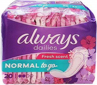 Always Dailies Normal To Go 20Pcs
