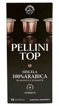 Pellini Top Miscela Arabica 100% Καψούλες 10Τεμ