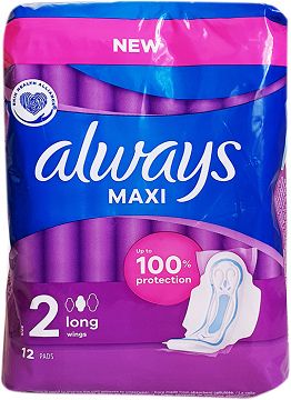 Always Maxi Long With Wings 12Pcs