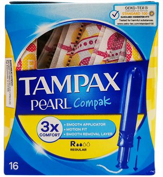 Tampax Pearl Compak Regular Tampons 16Τεμ