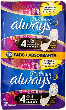 Always Platinum Secure Night Με Φτερά 10Τεμ