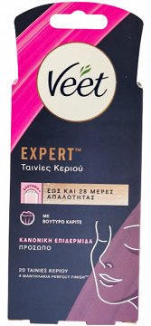 Veet Expert Facial Ready To Use Wax Strips For Normal Skin 20Pcs