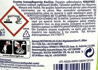 Overlay Grease Cleaner Spray For Kitchen 650ml