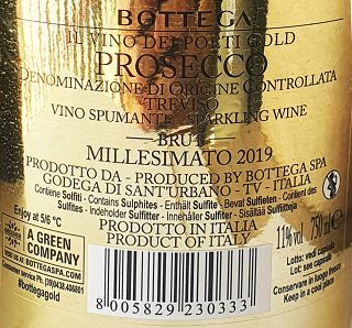 Bottega Gold Prosecco 750ml