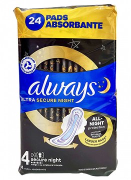 Always Ultra Secure Night Με Φτερά 24Τεμ