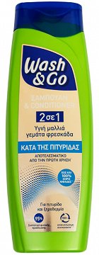 Wash & Go 2 Σε 1 Σαμπουάν & Conditioner Κατά Της Πιτυρίδας 360ml