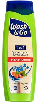 Wash & Go 2 Σε 1 Σαμπουάν & Conditioner Για Ενδυνάμωση Για Εύθραυστα Μαλλιά 360ml