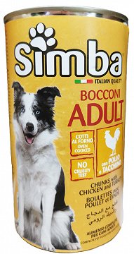 Simba Dog Κομμάτια Με Κοτόπουλο & Γαλοπούλα 1230g