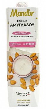 Mandor Ρόφημα Αμυγδάλου Χωρίς Προσθήκη Ζάχαρης 1L