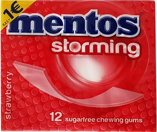 Mentos Storming Strawberry Chewing Gum 33g
