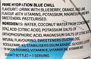 Prime Blue Chill Flavour Ice Hydration Drink 500ml
