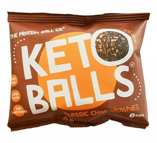 Keto Balls Classic Choc Brownies 3Pcs 25g