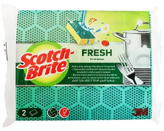 Scotch Brite Fresh Yellow Sponge For Cooking Utensils 2Pcs