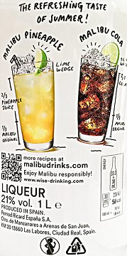 Malibu Caribbean Rum With Coconut 1L