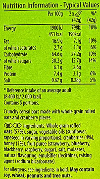 Nature Valley Crunchy Oats & Berries Bars 5x2Pcs