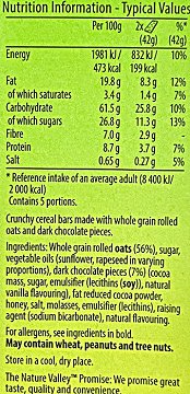Nature Valley Crunchy Oats & Dark Chocolate Bars 5x42g