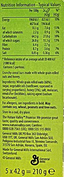 Nature Valley Crunchy Μπάρες Βρώμη & Μέλι 5x42g