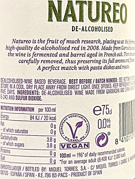 Torres Natureo Garnacha Syrah Κόκκινο Κρασί Χωρίς Αλκοόλ 750ml