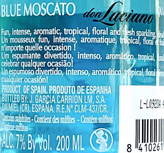 Don Luciano Blue Moscato Sparkling 200ml