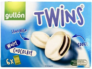 Gullon Twins White Chocolate Sandwich Cookies No Sugar Added 252g
