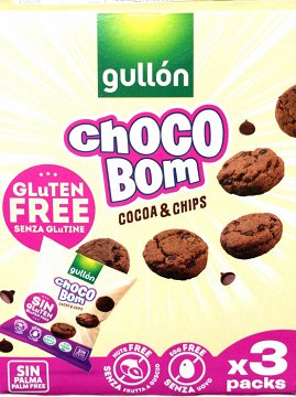 Gullon Choco Bom Cocoa & Chips Χωρίς Γλουτένη 3x40g