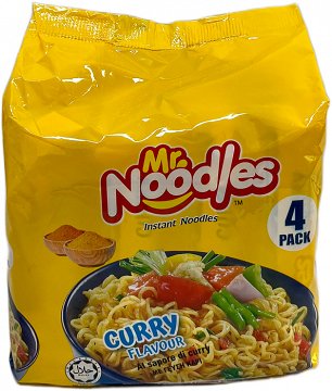 Mr Noodles Instant Noodles Curry Flavour 4x70g