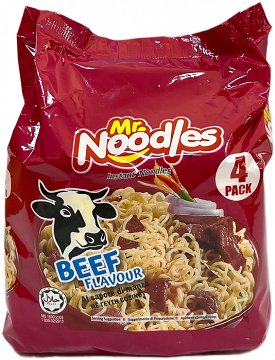 Mr Noodles Instant Noodles Γεύση Βοδινό 4x70g