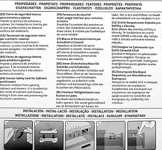 Inofix Εσωτερική Κλειδαριά Ασφαλείας Για Ντουλάπια & Συρτάρια 2Τεμ