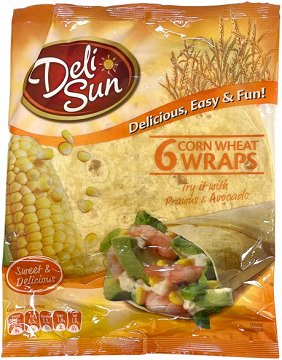 Deli Sun Corn Wheat Wraps Μεγάλες 6Τεμ 360g