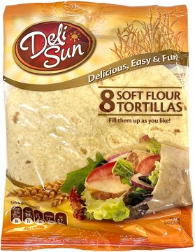 Deli Sun Soft Flour Tortillas Μικρές 8Τεμ 320g