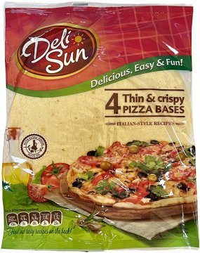 Deli Sun Pizza Bases Thin & Crispy 4Τεμ 320g