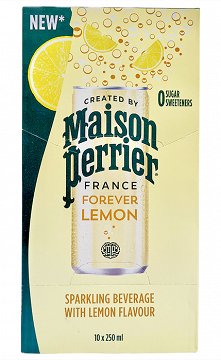 Perrier Lemon Slim Cans 10x250ml