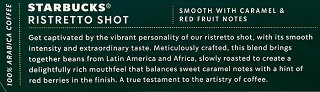 Starbucks Ristretto Shot Capsules 10Pcs