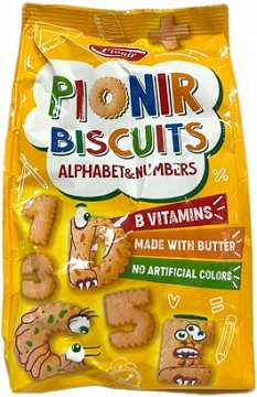 Pionir Biscuits Alphabet & Numbers 100g