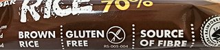 Rocky Rice Choco 70% Rice Bars Gluten Free 18g