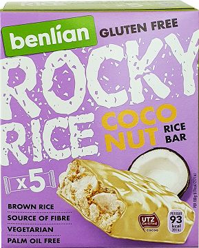Rocky Rice Coconut Rice Bars Gluten Free 5Pcs