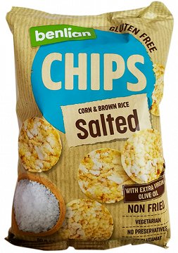 Benlian Chips Corn & Brown Rice Salted Gluten Free 60g
