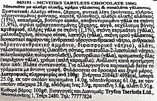 Mcvities Tartlets Chocolate 100g