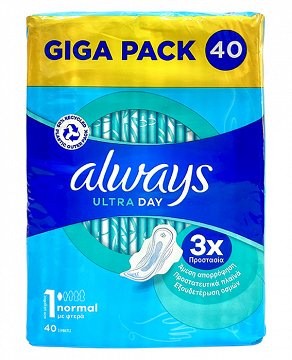 Always Ultra Day Normal Με Φτερά Giga Pack 40Τεμ