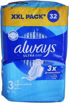 Always Ultra Day Super Extra With Wings XXL Pack 32Pcs