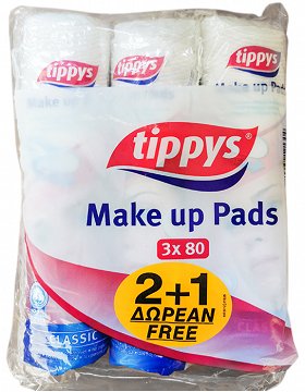 Tippys Make Up Pads 80Pcs 2+1 Free