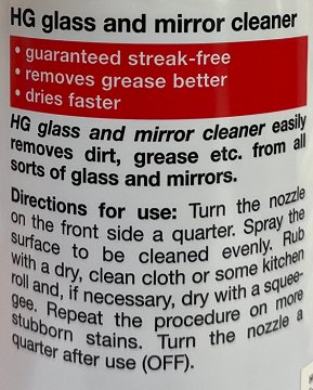 Hg Καθαριστικό Spray Για Τζάμια & Καθρέπτες 500ml