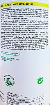 Hg Kitchen Drain Unblocker 1L