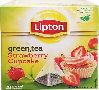 Lipton Πράσινο Τσάι Φράουλα Cupcake 20Τεμ
