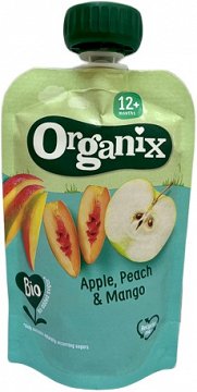 Organix Bio Apple Peach Mango Puree 100g