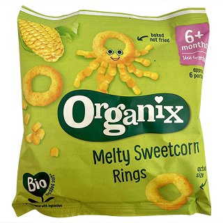 Organix Organic Melty Sweetcorn Rings 20g