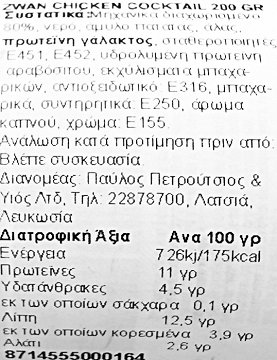 Zwan Chicken Cocktail Sausages 400g