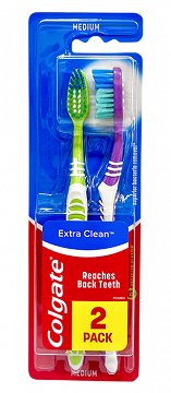 Colgate Οδοντόβουρτσα Extra Clean Medium 2Τεμ