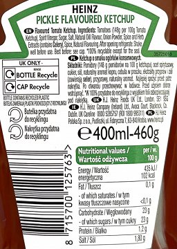 Heinz Κέτσαπ Pickle Flavour 460g