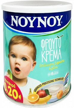 Νουνού Φρουτόκρεμα 5 Φρούτα & Γάλα 300g -0.20€